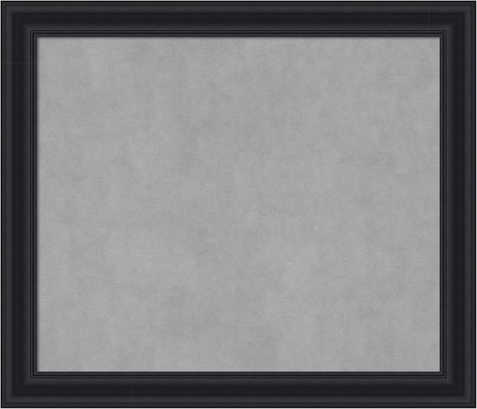 Amanti Art Black Framed Magnetic Board 24x28 Medium Vision Board for use with Magnets, 100% Metal Sheet to Display Items as Office Decor or for Home Organization in mudroom, Kitchen or Kids Room