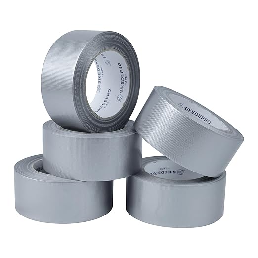 SIKEDEPRO Duct Tape, Silver Tape，5 Rolls 2 inches x 30 Yards ducttape,Strong, Flexible,Heavy Duty Duct Tape，Waterproof Bulk Value for Indoor & Outdoor Repairs, Industrial Use