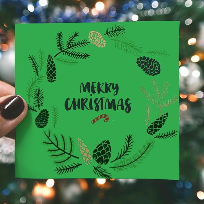8.5 x 11 Green Card Stock, Goefun 50 Pack Green Cardstock, 65lb Printer Paper for Cards Making, Office Printing, Christmas