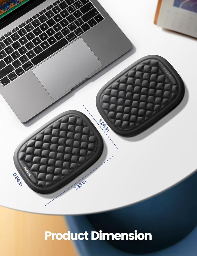 Vaydeer Ergonomic Wrist Rest Pad, 2 Pcs Armrest Pad Elbow Rest Padded, Relieve Elbow Pain Computer Arm Rest Wrist Support Cushion Mouse Pad for Desk Office Gaming