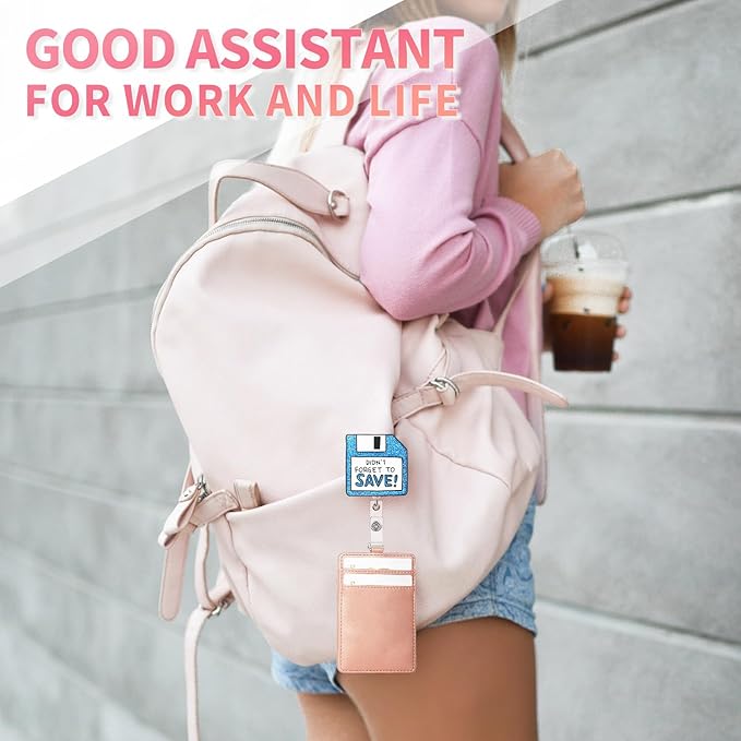 Aoryalps Dont Forget to Save Retractable Badge Reel Holder Retractable with ID Clip for Nurse Nursing Name Tag Card Nursing Student Teacher Doctor Medical Assistant Work Office Clip-Gifts for Nurse
