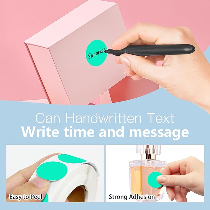 1 Inch Round Color Coding Labels, 1000 Dots Per Roll Aqua Color Coded Dot Stickers, Round Color Dot Labels for Organizing, Filing, and Storage