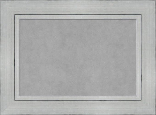 Amanti Art Silver Framed Magnetic Board 23x31 Medium Vision Board for use with Magnets, 100% Metal Sheet to Display Items as Office Decor or for Home Organization in mudroom, Kitchen or Kids Room
