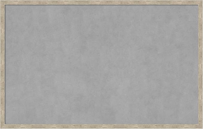 Amanti Art Silver Framed Magnetic Board 21x33 Large Vision Board for use with Magnets, 100% Metal Sheet to Display Items as Office Decor or for Home Organization in mudroom, Kitchen or Kids Room