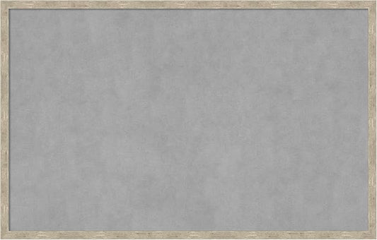 Amanti Art Silver Framed Magnetic Board 21x33 Large Vision Board for use with Magnets, 100% Metal Sheet to Display Items as Office Decor or for Home Organization in mudroom, Kitchen or Kids Room