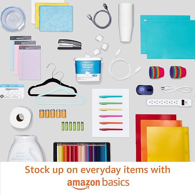 Amazon Basics Multipurpose Copy Printer Paper, 8.5 x 11 Inches, 20 lb, 10 Ream, (5,000 Sheets), 96 Bright, White