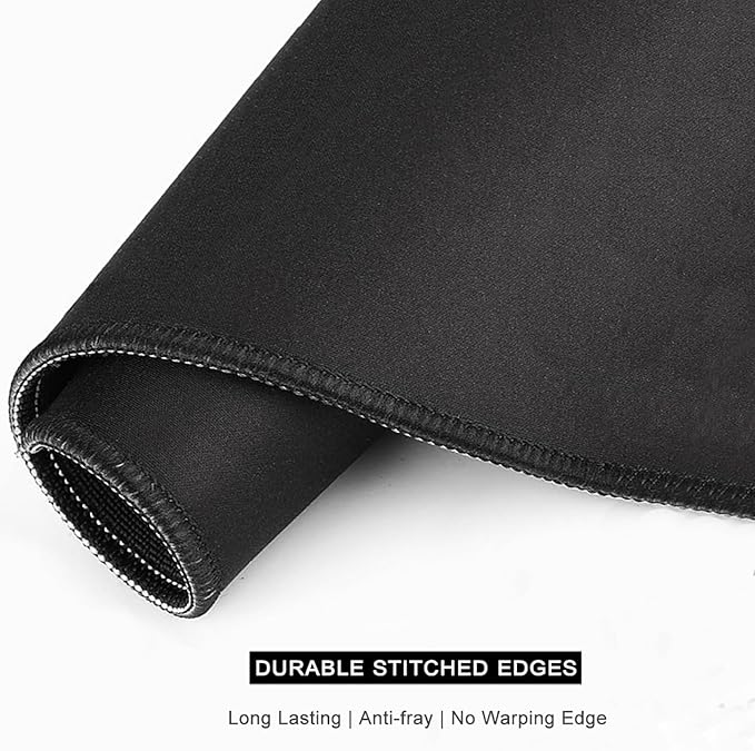 Auhoahsil White Mouse Pad, 12 x 10 Inch Square Mousepad, 3mm Thick Rubber Mouse Mat with Pretty Design, Premium-Textured Non-Slip for Gaming Work Office Wireless Mouse Men Women