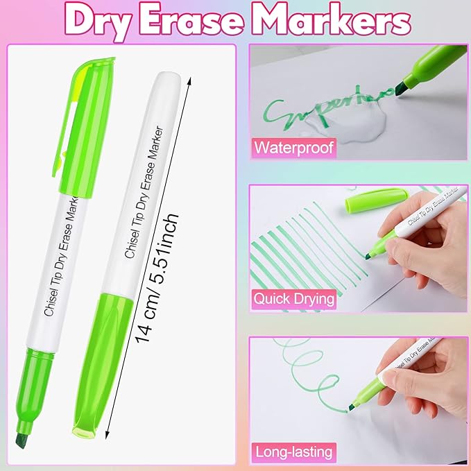 Sepamoon 240 Pack Dry Erase Markers Bulk Chisel Tip Whiteboard Markers Pens Low Odor for Office Home(Multicolor)