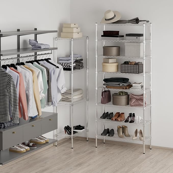 Regal Altair 14" Deep x 36" Wide x 86" Height Wire Shelving Kit | 8-Tier |NSF Commercial Storage Rack Unit