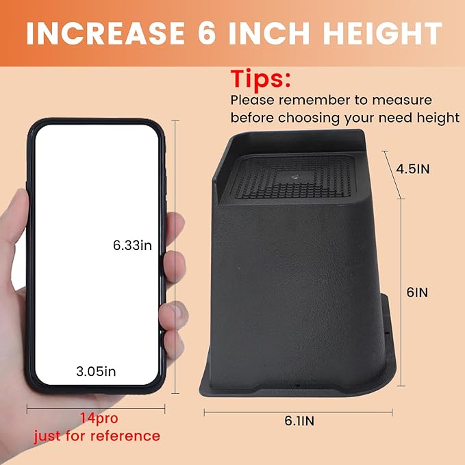 MXMZHXU Bed Risers 2 inch, 3 inch, 4 inch, 6 inch or 8 inch Heavy Duty Furniture Risers, Up to 6000 Lbs L Shaped Design Bed Lifts Blocks for Couch Desk Sofa Table (Black, 6 Inch 8 Pack)