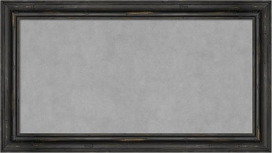 Amanti Art Black Framed Magnetic Board 15x27 Small Vision Board for use with Magnets, 100% Metal Sheet to Display Items as Office Decor or for Home Organization in mudroom, Kitchen or Kids Room