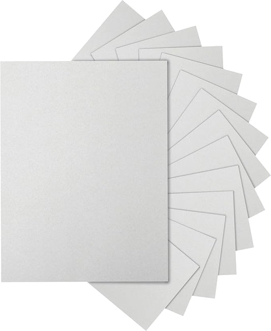 Silunkia 300 Sheets Grey Cardstock 8.5 x 11 Certificates Paper, 75lb Premium Gray Card Stock Printer Paper for DIY Cards Making, Greeting Cards, Party Invitations, Business Cards, Anniversary