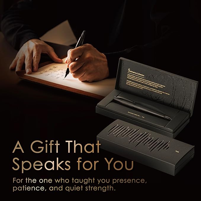 TAG Submarine Luxury Fountain Pen – TurbineDriven Refill, Gold-Plated Fine Nib, Elegant Writing Gift for Men & Women, Designed by Award-Winning Team