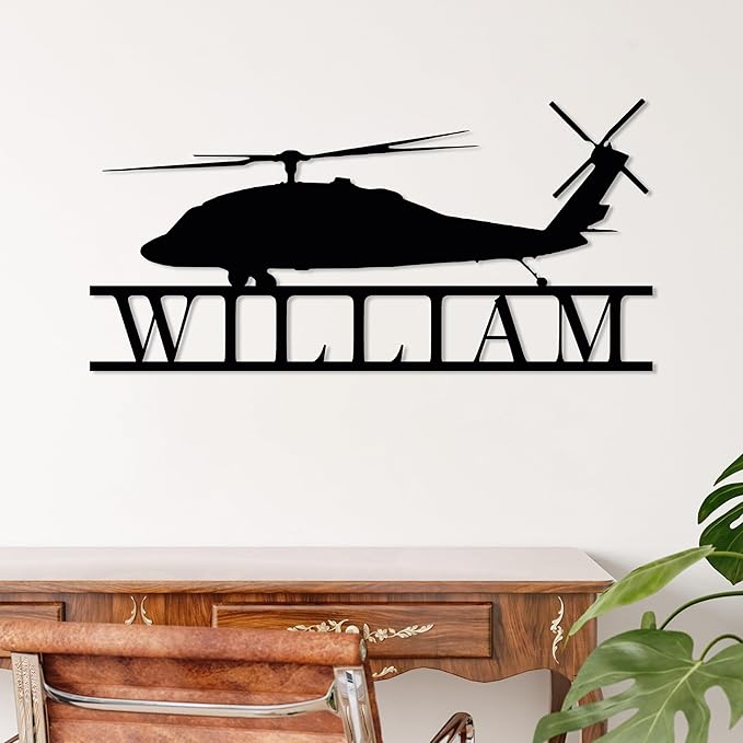Personalized Metal Airplane Wall Art, Airplane Name Sign, Customized Pilot Name Sign, Airplane Hangar Sign Decor, Aviation Home Office Decor, Large Outdoor Decor, Pilot Gifts, Aircraft Lovers Gift
