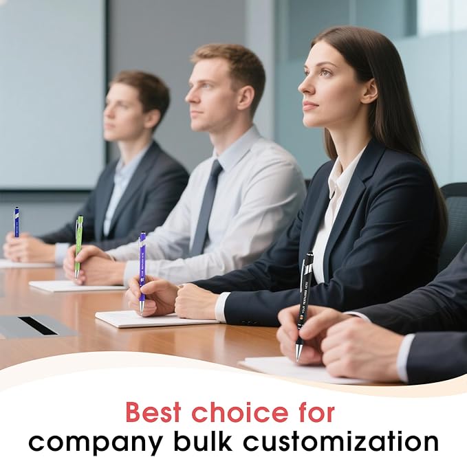 ENOMY Personalized Pens Bulk Free Engraved with Logo/Name/Message Black Ink Custom Pens Customized Stylus Ballpoint Pens Ideal Gifts for Business Anniversary (60)