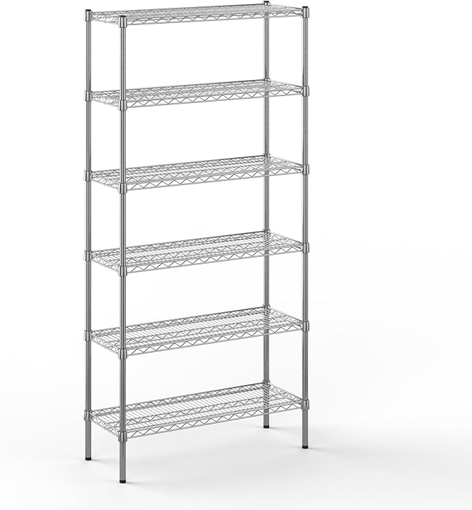 Regal Altair 14" Deep x 36" Wide x 74" Height Wire Shelving Kit | 6-Tier | NSF Commercial Storage Rack Unit