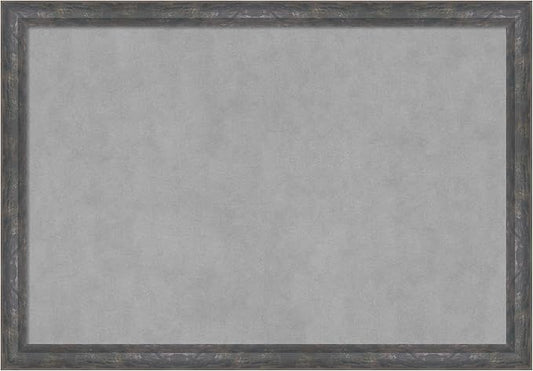 Amanti Art Grey Framed Magnetic Board 27x39 Large Vision Board for use with Magnets, 100% Metal Sheet to Display Items as Office Decor or for Home Organization in mudroom, Kitchen or Kids Room