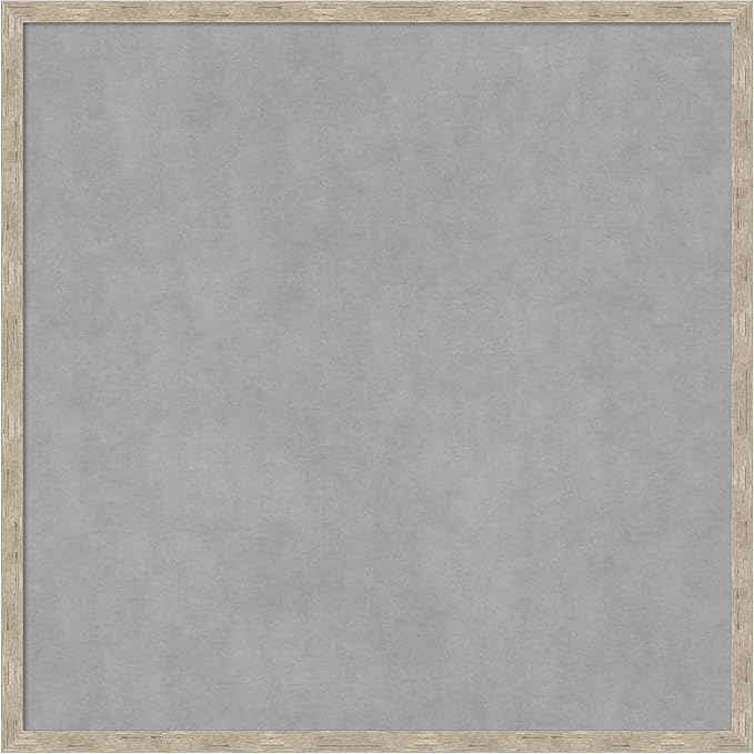 Amanti Art Silver Framed Magnetic Board 25x25 Medium Vision Board for use with Magnets, 100% Metal Sheet to Display Items as Office Decor or for Home Organization in mudroom, Kitchen or Kids Room