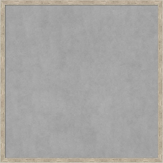 Amanti Art Silver Framed Magnetic Board 25x25 Medium Vision Board for use with Magnets, 100% Metal Sheet to Display Items as Office Decor or for Home Organization in mudroom, Kitchen or Kids Room