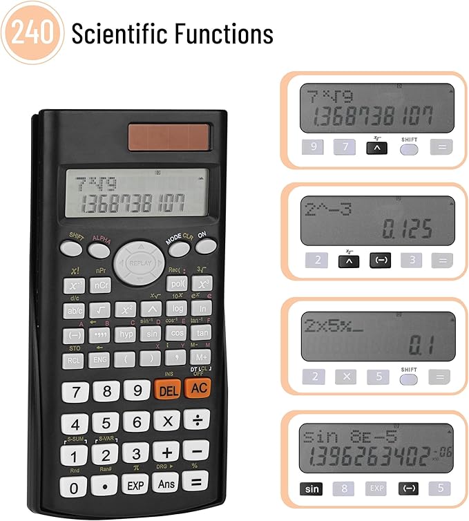 Mr. Pen- Scientific Calculators, 24 pcs, 2 Line Calculator for School, Fraction Calculator Scientific Calculator, Bulk, for School, High School, Collage, Office