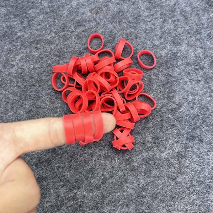 500pcs Red Color Mini Rubber Bands Elastic Bands Rubber Band for Organizing File Ties Bands School Office Supplies Stationery Holder Band Loop