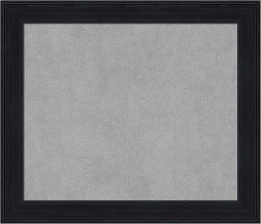 Amanti Art Black Framed Magnetic Board 25x29 Medium Vision Board for use with Magnets, 100% Metal Sheet to Display Items as Office Decor or for Home Organization in mudroom, Kitchen or Kids Room