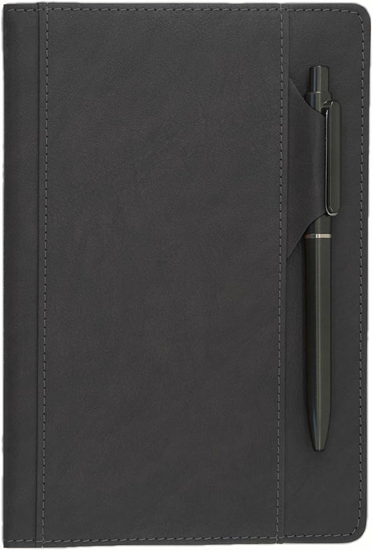 SLFreMint Premium Hardcover A5 Notebook with Pen and Pen Holder, Card Pockets, 240 Pages, College Ruled, 80GSM, Leather Note Book for Work, Study, and Diary, Suitable Journal for Both Men and Women