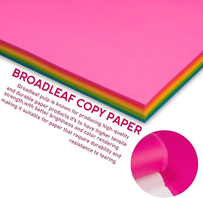 Colored Print&Copy Paper 8.5x11 Inches,180 Sheets 6 Colors Pastel A4 Printer Paper 20 lb/90GSM Colored Multipurpose Computer Pastel Paper for Office Printer School Cutting DIY Kids