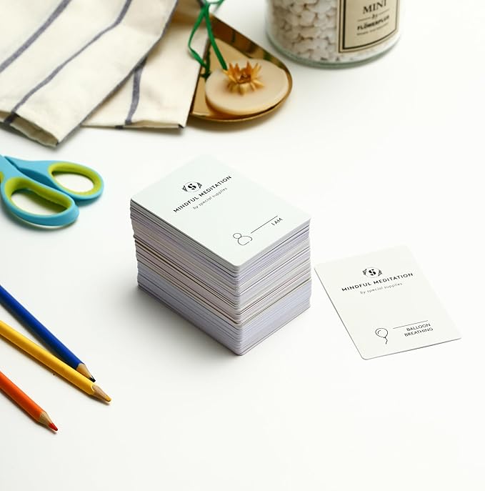Special Supplies 101 Mindfulness & Meditation Cards Daily Self Care Kit for Stress & Anxiety Relief Relaxation Gifts for Teens and Adults Motivational Cards for Women -Positive Affirmations