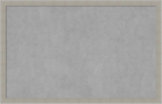 Amanti Art Grey Framed Magnetic Board 22x34 Large Vision Board for use with Magnets, 100% Metal Sheet to Display Items as Office Decor or for Home Organization in mudroom, Kitchen or Kids Room