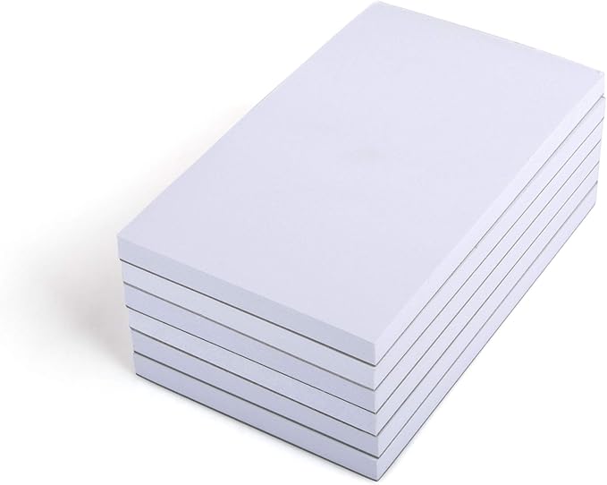 Mintra Office Memo Pads (6pk, Scratch Pads - 3x5) - 100 Sheets/Pad