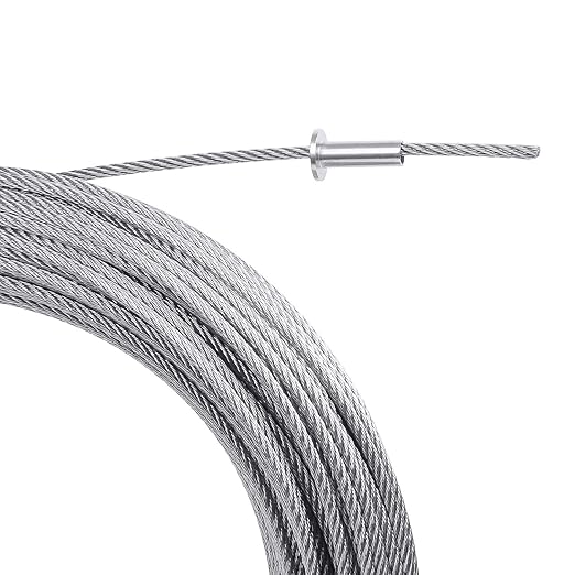 BLIKA 65 Pack Stainless Steel Protector Sleeves for 1/8" 5/32" or 3/16" Deck Cable Railing, for Wood/Composite Posts, T316 Marine Grade, Cable Railing Protector Sleeves