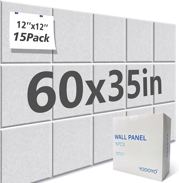 Large Cork Bulletin Board Alternative for Office60 x 35" - 15 Pack Felt Bulletin Boards Dart Wall Protectors 70 Pcs Safe RemovableAdhesive Tabs Pcs for Office Wall, School, Home Decor, Silvery Grey