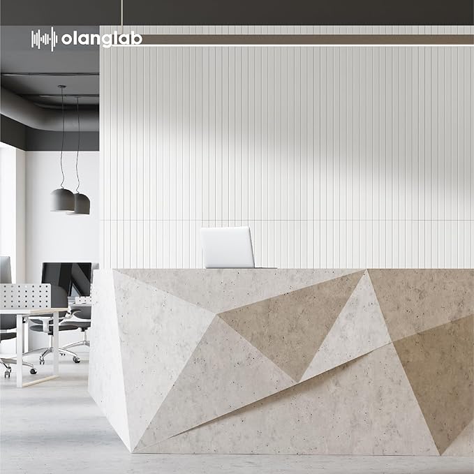 Olanglab Acoustic Wall Panels 10 Pack, 48 x 24 per Acoustic Panels Sound Absorbing, Decorative Sound Panels for Home Studio and Office, White