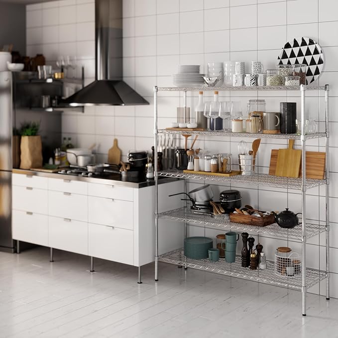Regal Altair 18" Deep x 54" Wide x 64" Height Wire Shelving Kit | 5-Tier | NSF Commercial Storage Rack Unit