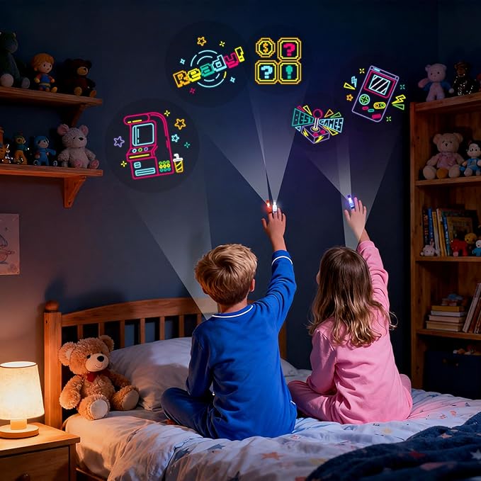 LovesTown 24PCS LED Light up Finger Lights, Kids Flashlight Glow in The Dark Party Supplies for Birthday Party Decorations Treat Bags Stuffers Classroom Prizes