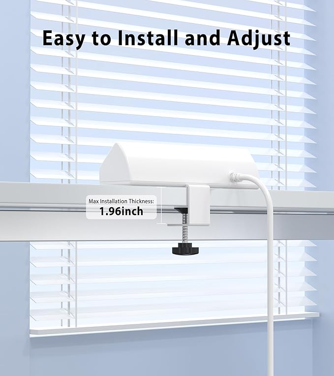 45W Fast Charging Station,Desk Clamp Power Strip,4 PD USB-C Ports,5 AC Outlets,Surge Protector Power Strip, 14AWG Heavy Duty Cord, Fits 1.9" Tabletop Edge (White, 20 FT Cable)