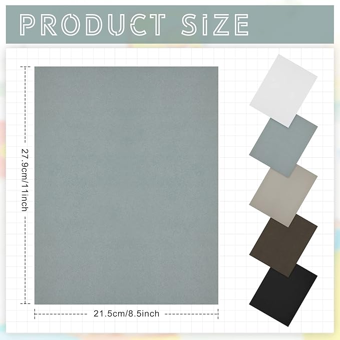 Sinmoe 100 Sheets 5 Shades Cardstock Paper 8.5 x 11 Inches 180gsm Solid Core Printer Paper for Scrapbooking DIY Arts Crafts Making Office Home Supplies (Black,White,Gray)