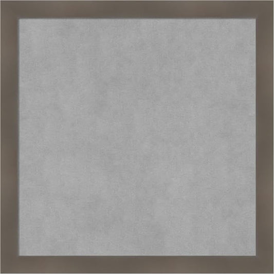 Amanti Art Grey Framed Magnetic Board 22x22 Medium Vision Board for use with Magnets, 100% Metal Sheet to Display Items as Office Decor or for Home Organization in mudroom, Kitchen or Kids Room