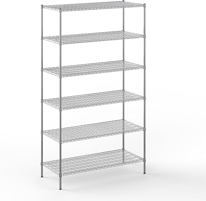 Regal Altair 24" Deep x 54" Wide x 96" Height Wire Shelving Kit | 6-Tier | NSF Commercial Storage Rack Unit