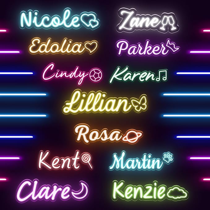 Custom Neon Signs, Customizable Led Neon Sign for Wall Decor, Gifts Ideas for Teen Girls Boys Trendy Stuff, Personalized Neon Name Light Sign for Kids, Birthday Gifts