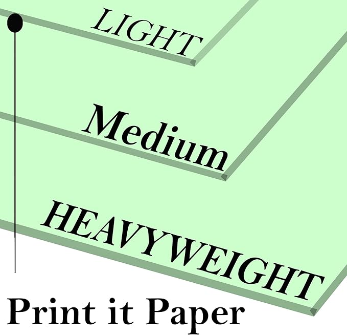 Print It - Vellum Bristol Colored Cardstock Cover Paper, 67 Lb, 8.5" X 11”, Heavyweight Colored Cardstock for Crafts, School, Invitations, And Office Use - Decoration Drawing 250/Case-Green