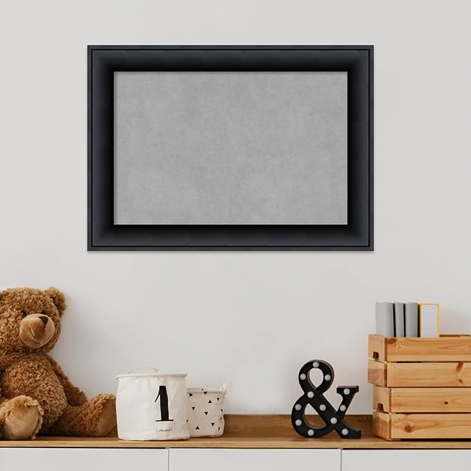 Amanti Art Black Framed Magnetic Board 15x21 Small Vision Board for use with Magnets, 100% Metal Sheet to Display Items as Office Decor or for Home Organization in mudroom, Kitchen or Kids Room