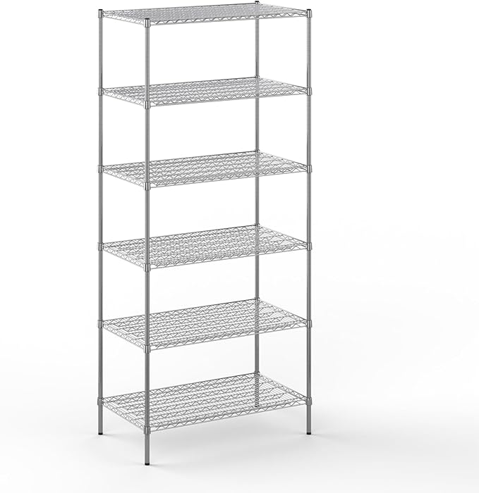 Regal Altair 24" Deep x 42" Wide x 96" Height Wire Shelving Kit | 6-Tier | NSF Commercial Storage Rack Unit