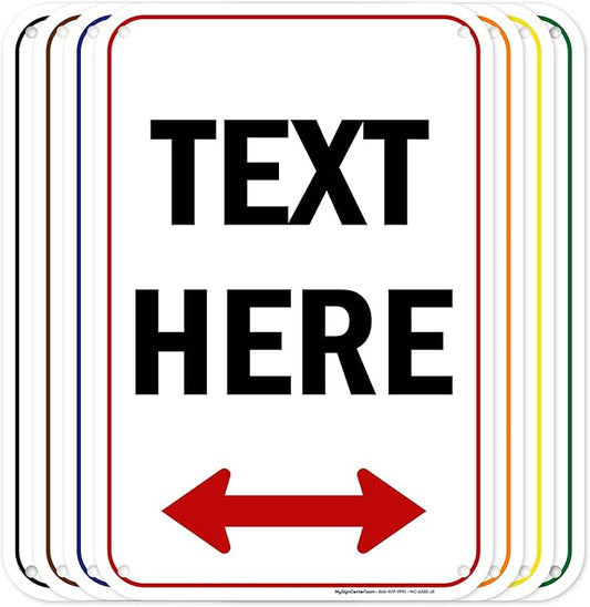 Custom Arrow,Custom Directional Sign, Two Way Arrow,12x18 Inches, 55 mil thick HDPE (high density polyethylene) Made in USA by My Sign Center