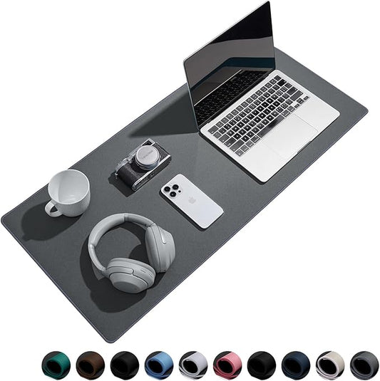 Reniteco Waterproof Large Gaming Mouse Pad with Durable Stitched Edges, Non-Slip Rubber Base, Grainy Jacquard Mouse Mat Desk Pad for Home Office Gaming, 31.5''x11.8''x0.12'', Deep Gray