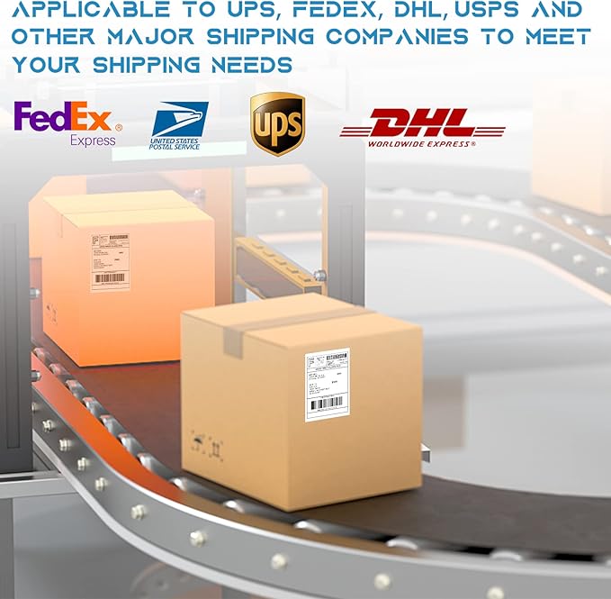 MFLABEL 4x6 Thermal Shipping Labels - 20 Rolls of 250, Perforated & Smudge-Proof Direct Thermal Labels Compatible with Rollo, Zebra, Munbyn |for Amazon USPS UPS FedEx Shopify (Not for Dymo/Brother)