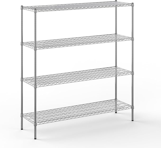 Regal Altair 18" Deep x 60" Wide x 64" Height Wire Shelving Kit | 4-Tier | NSF Commercial Storage Rack Unit