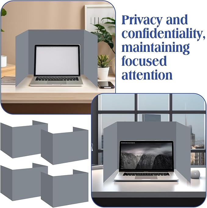 Crtiin 24 Pcs Privacy Folders for Students Desk Dividers Standard School Privacy Cardboard Board Testing Dividers Shield for Classroom Teacher Supplies Keep Eyes from roving(Simple)