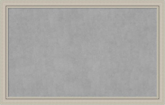Amanti Art Silver Framed Magnetic Board 28x44 Large Vision Board for use with Magnets, 100% Metal Sheet to Display Items as Office Decor or for Home Organization in mudroom, Kitchen or Kids Room